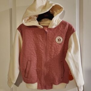 Wonder Nation Pink and Cream Floral Hoodie